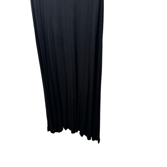S-Twelve Strapless Jersey Maxi Black Flowy Dress M/L - Picture 4 of 5